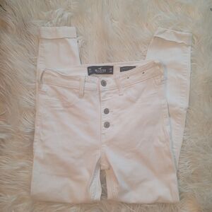 Hollister Women's White Jeans